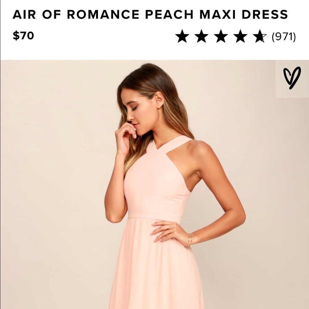 Light Pink/Peach LuLu’s Air of Romance Maxi Dress